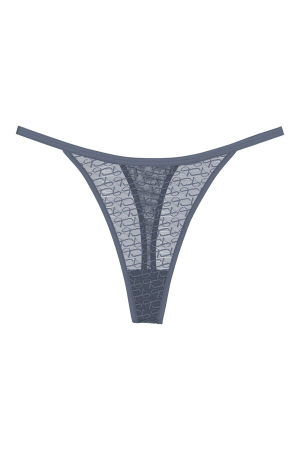 Triumph Tanga transparente Triumph Signature azul