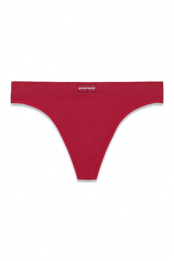 Women'secret Braga tanga sin costuras granate burdeos