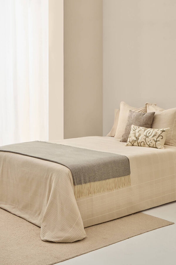 Textura Capa de edredom texturizada castanho