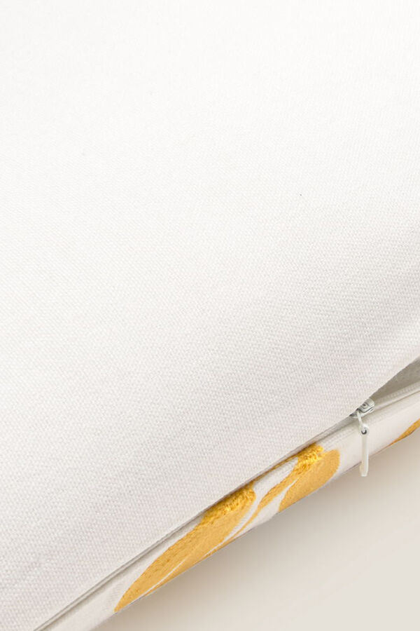 Textura Capa travesseiro algodão flores bordadas estampado