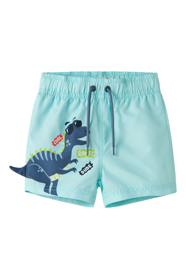 Name it Ba&ntilde;ador dinosaurio de ni&ntilde;o turquesa
