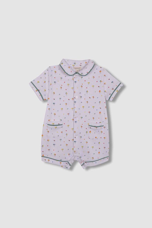 Gocco Pijama branco com estampado de sorvete branco