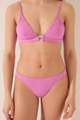 Women'secret Braga bikini brasileña textura rosa morado/lila
