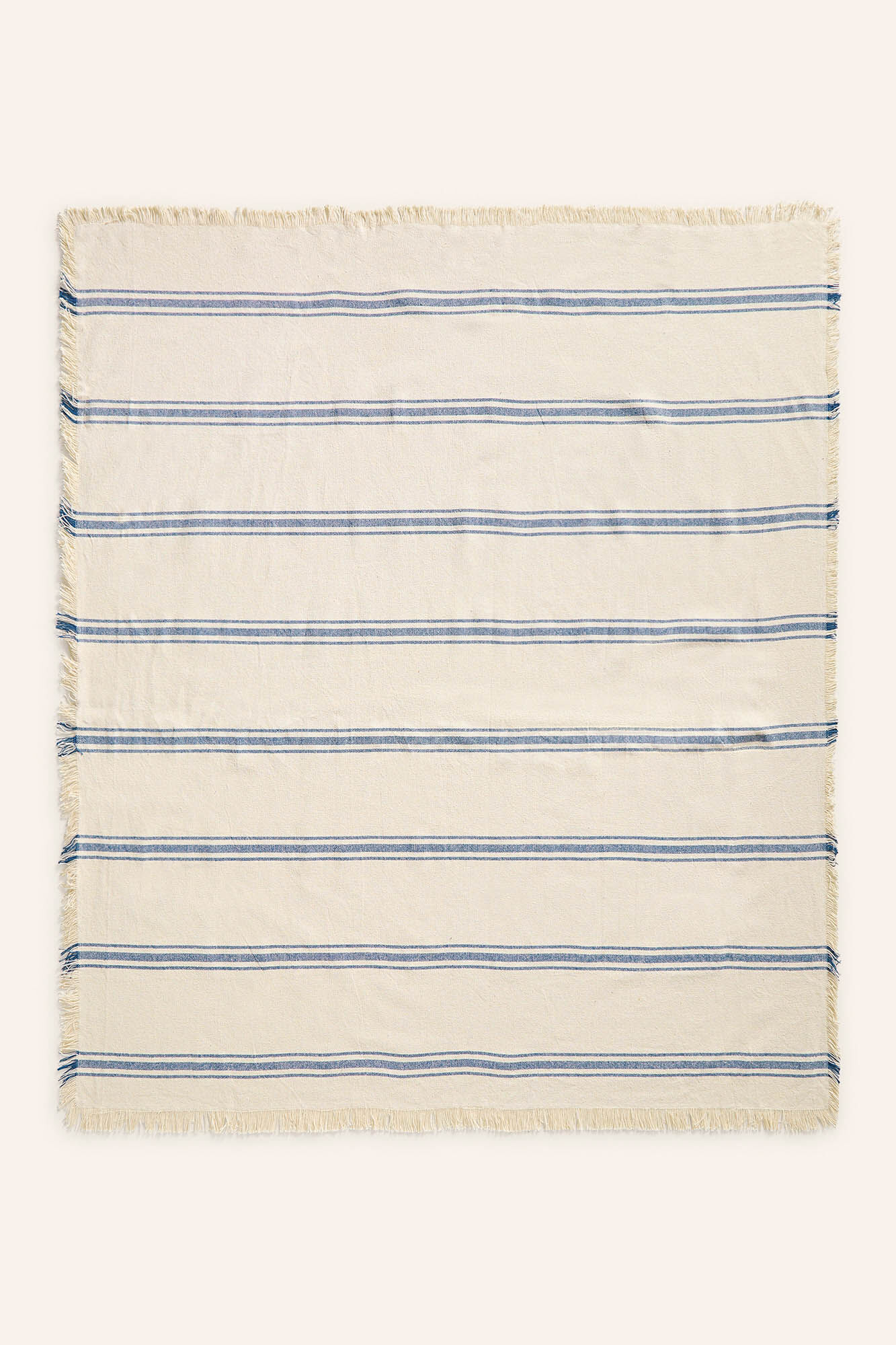 Calma House Mantel con raya tejida azul Bari