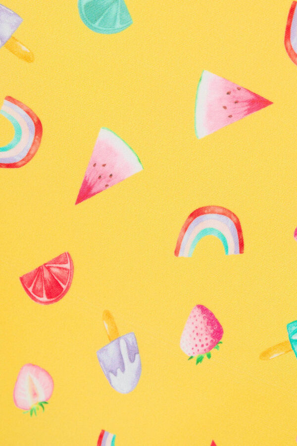 Name it Ba&ntilde;ador ni&ntilde;a estampado frutal y detalle lazo amarillo