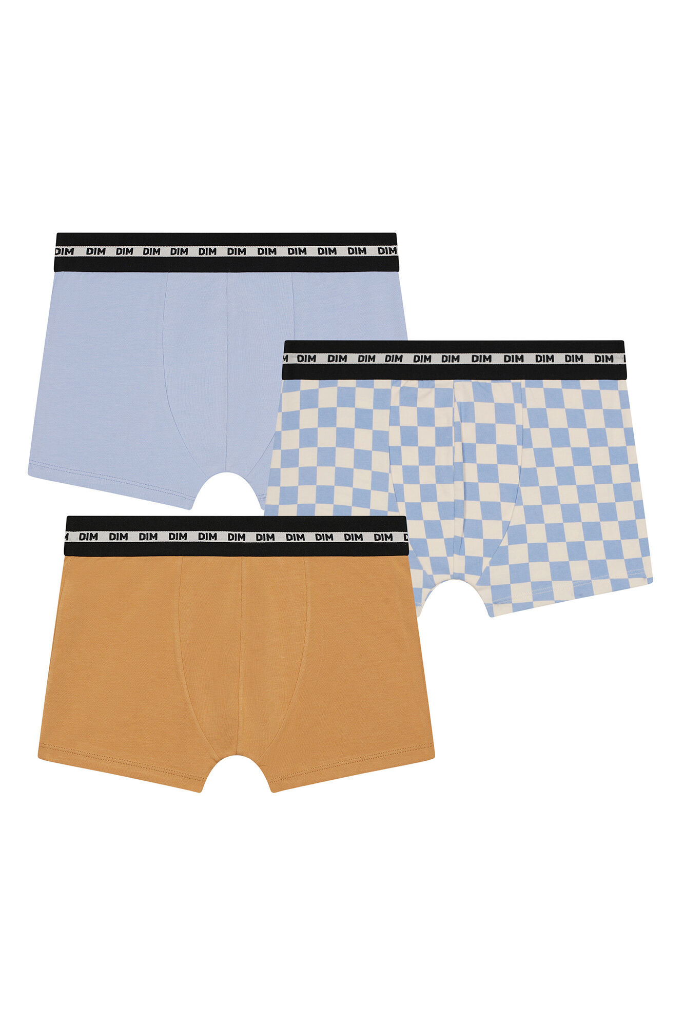 DIM Pacote de 3 boxers para meninos com estampa moderna e estilosa