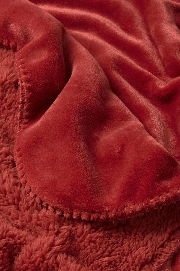 Textura manta de polar castanho