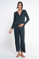 Ohma! Mono lactancia con cuello camisero verde