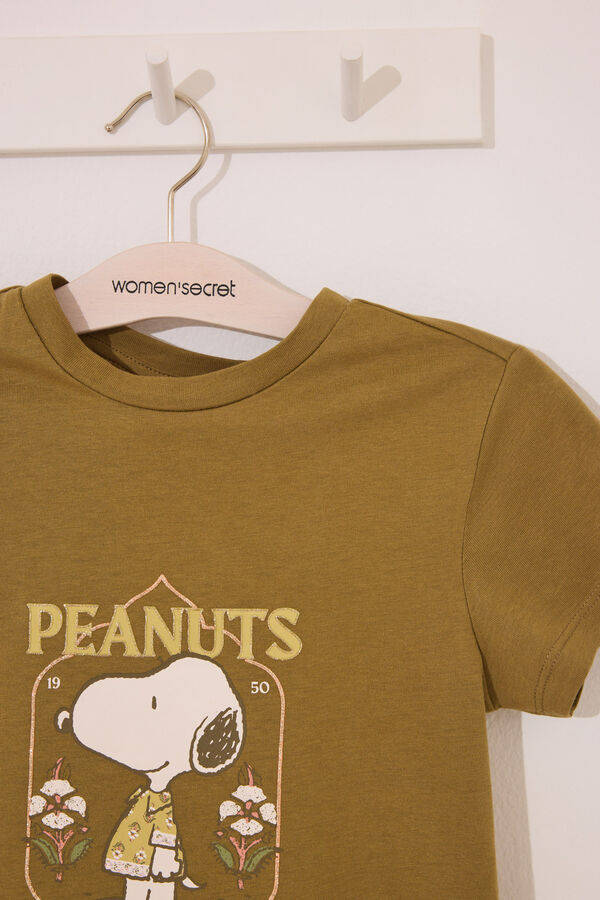 Women'secret Pijama corto infantil  Snoopy algod&oacute;n kaki