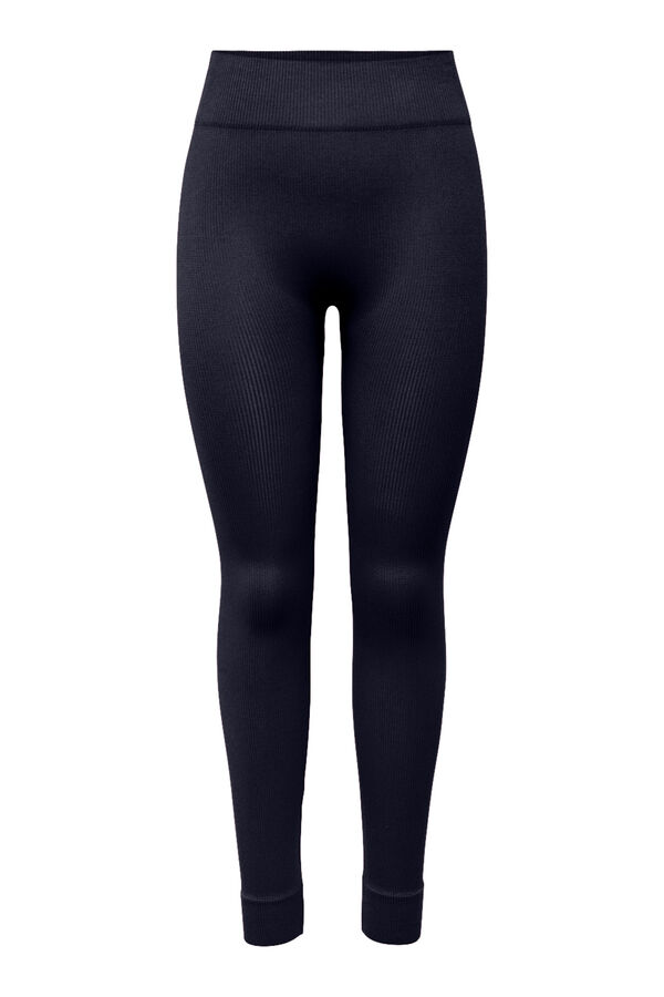 Only Play Leggings Seamless de cintura alta canal&eacute; azul