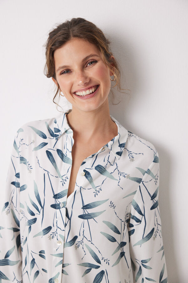 Women'secret Camisola de viscose com estampado oriental verde