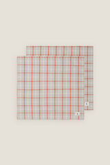 Womensecret Set 2 servilletas cuadros algodón 45x45cm. rojo
