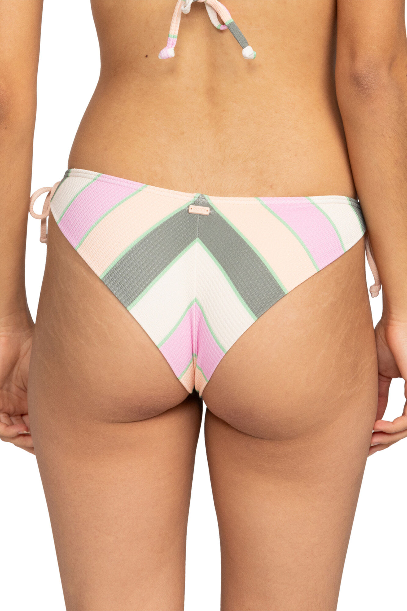 Roxy Cuecas de biqu&iacute;ni com la&ccedil;o lateral para Mulher - Vista Stripe 