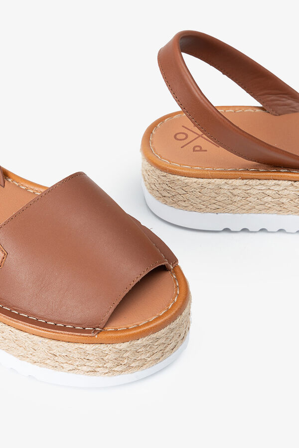 Popa Sandália plataforma cru