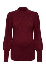 Only Maternity Jersey de canalé cuello perkins maternity burdeos
