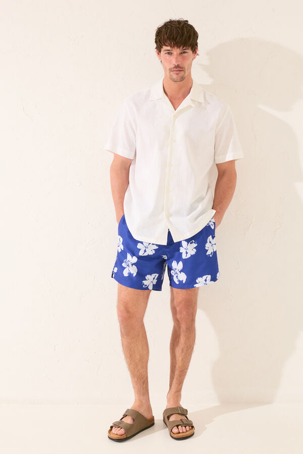 Women'secret Ba&ntilde;ador hombre print flores estampado