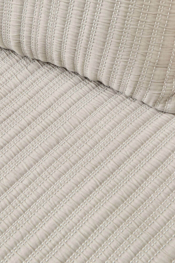 Textura Edred&oacute;n liso reversible gris