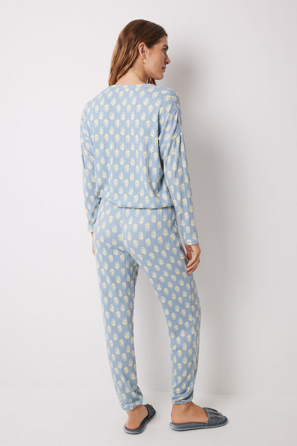 Women'secret Pijama largo canal&eacute; soft touch flores estampado