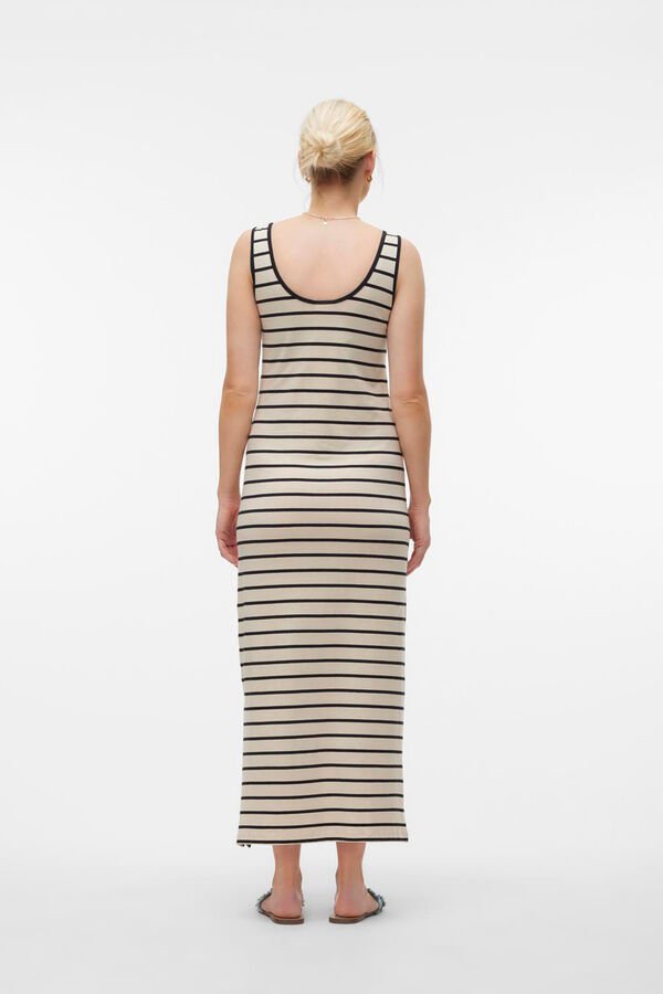 Mamalicious Vestido alças de algodão para maternity bege