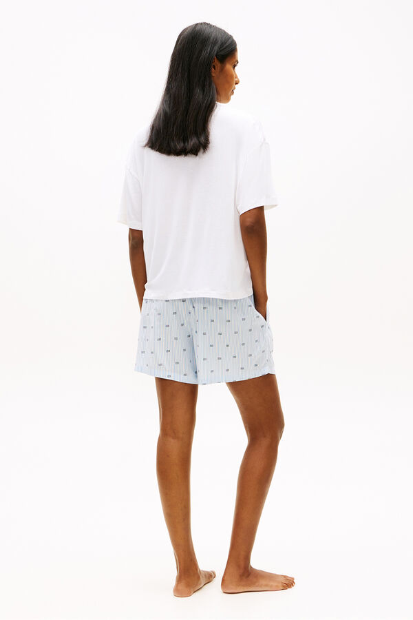 Tommy Hilfiger Conjunto de pijama curto estampado azul
