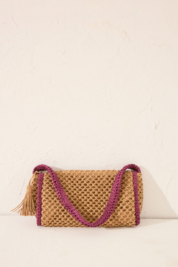 Women'secret Grande n&eacute;cessaire em r&aacute;fia NATURAL vermelho