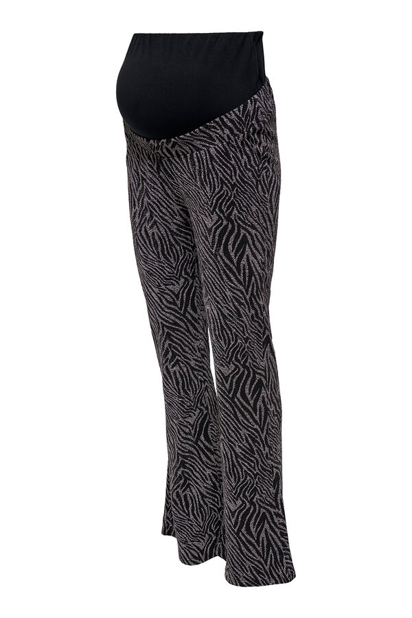 Only Maternity Calça pré-mamã lurex preta  preto
