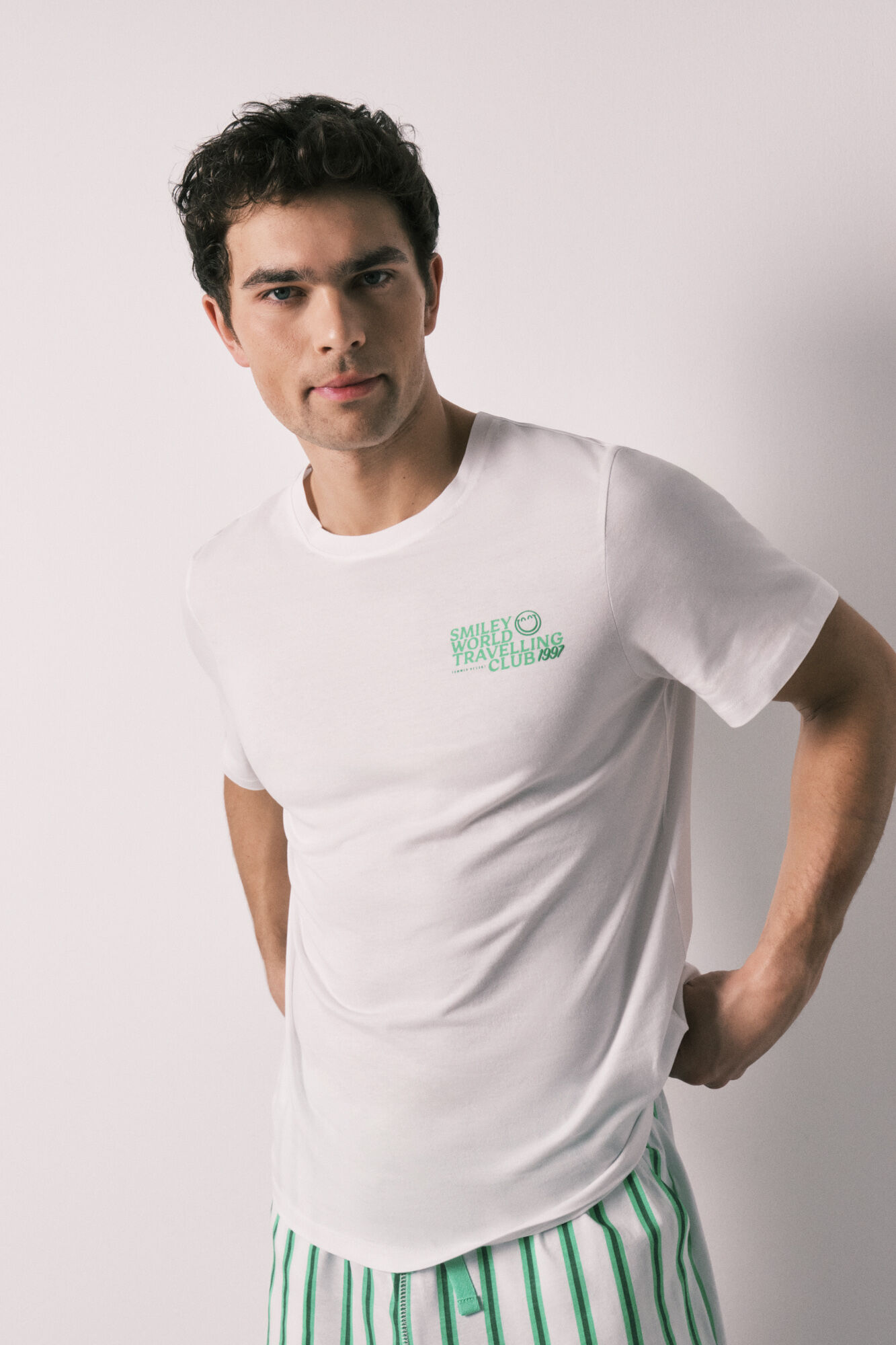 Women'secret Pijama curto de homem em algod&atilde;o SmileyWorld&reg;