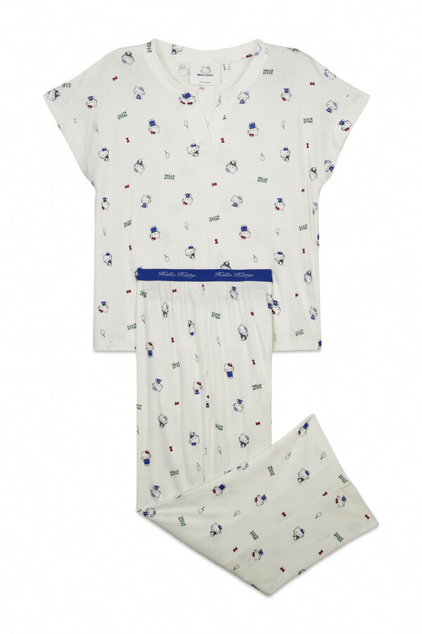Women'secret Pijama Hello Kitty manga curta branco