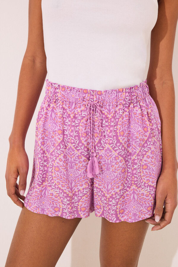 Women'secret Cal&ccedil;a de viscose com estampado Boho  rosa