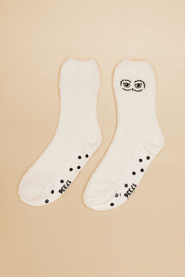 Women'secret Calcetines pelo Harry Potter blanco blanco