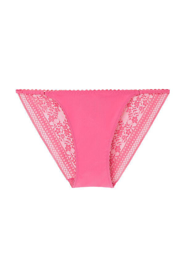 Women'secret Braga cl&aacute;sica encaje fucsia rosa