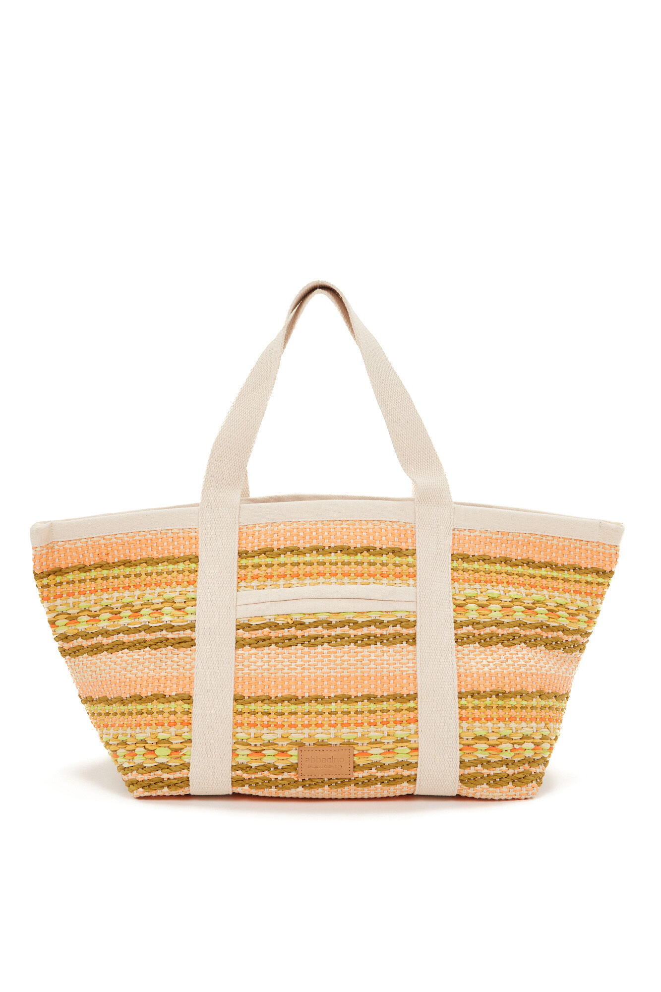 Abbacino Capazo playa trenzado multicolor