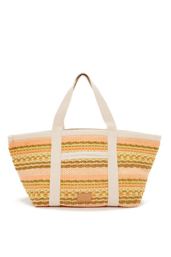 Abbacino Bolsa de praia com fecho-éclair estampado