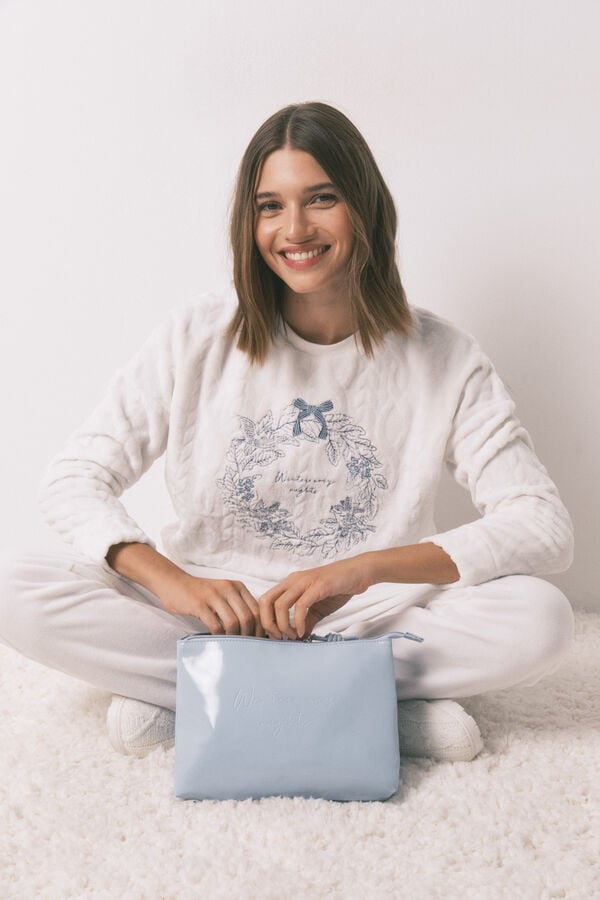 Women'secret Neceser doble mediano charol azul azul