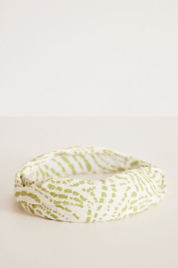 Women'secret Diadema pelo estampado verde estampado