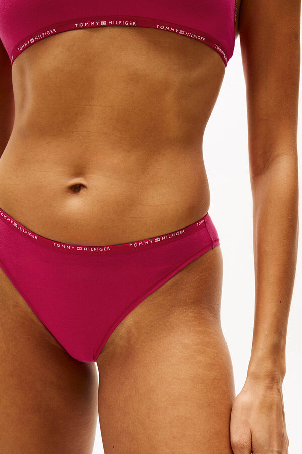 Tommy Jeans Calcinha cl&aacute;ssica vermelho