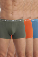 DIM Pacote com 3 boxers de algod&atilde;o estampado