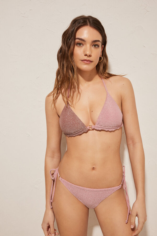 Women'secret Cueca biqu&iacute;ni cl&aacute;ssica rosa brilho rosa