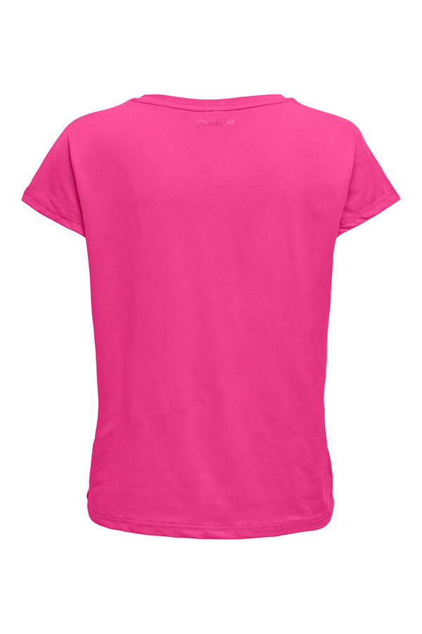 Only Play T-shirt manga curta soft rosa