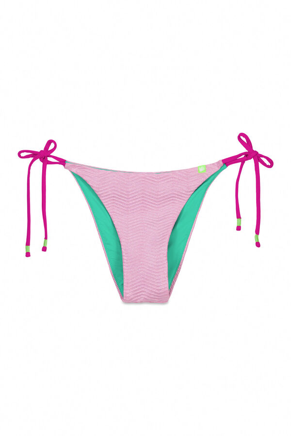 HI&BYE Braga bikini tiras rosa metalizado rosa