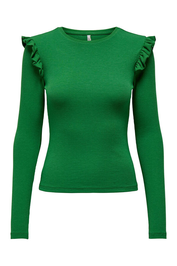 Womensecret Top manga larga volantes maternity verde