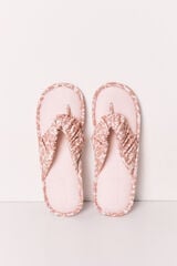 Women'secret Chinelos de quarto com tiras animal print rosa