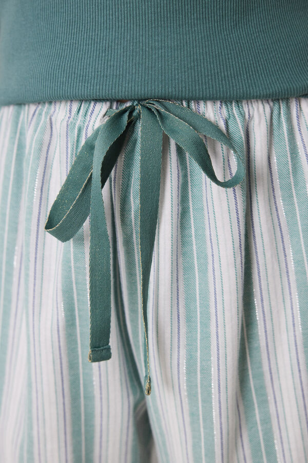 Women'secret Pijama 100% algod&oacute;n rayas Harry Potter verde