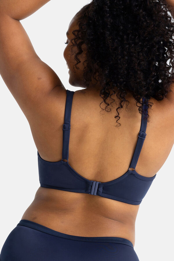 Dorina Top de bikini de ganchillo con relleno fino Kumasi azul