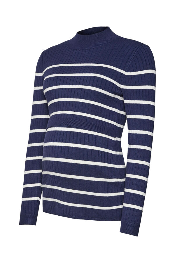 Mamalicious Jersey de punto maternity y lactancia  azul