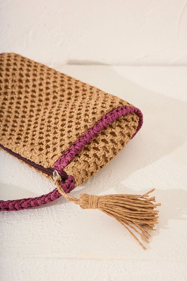 Women'secret Grande n&eacute;cessaire em r&aacute;fia NATURAL vermelho