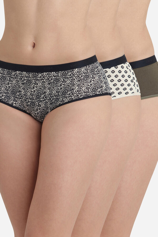 DIM Pack de 3 bragas culotte de algod&oacute;n el&aacute;stico con estampados estampado
