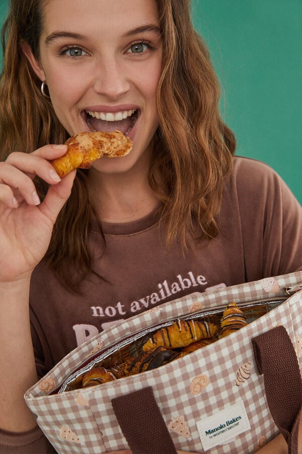 Women'secret Bolsa porta alimentos Manolo Bakes marr&oacute;n