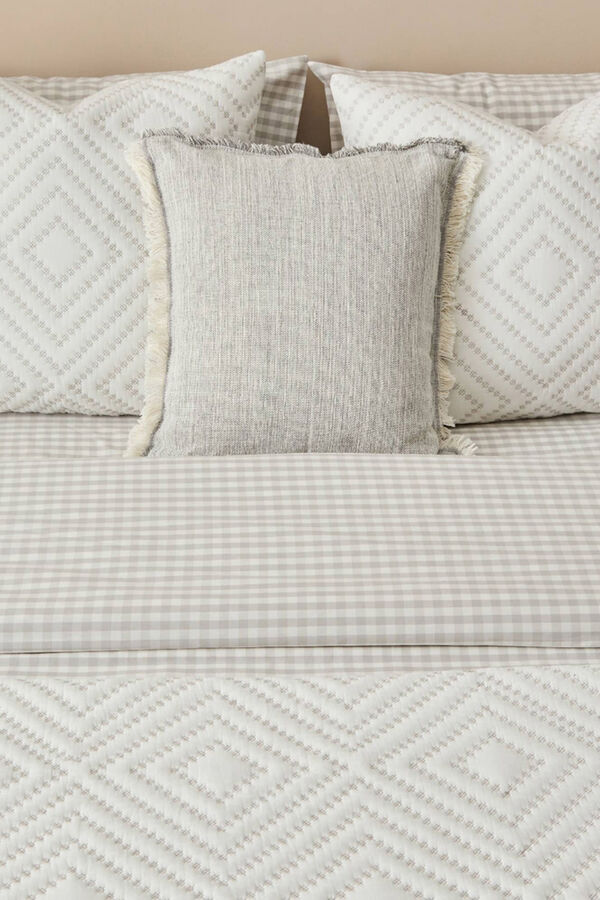 Textura S&aacute;bana de cuadros vichy turquesa