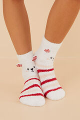Women'secret Calcetines pelo oso blanco